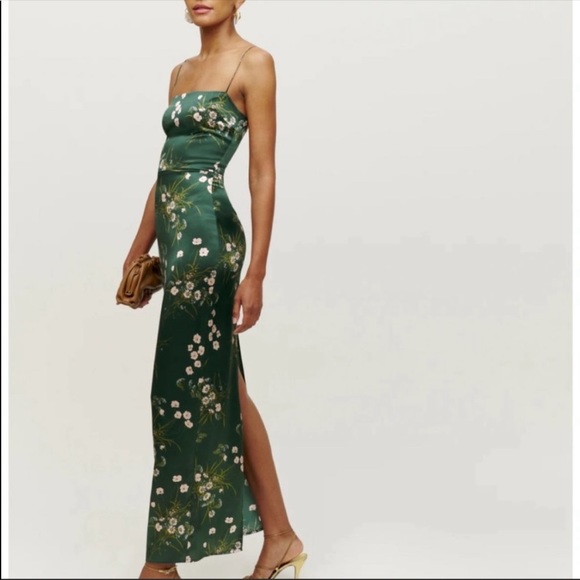 Reformation Frankie Silk Dress - Buena - Picture 1 of 8